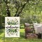 Spring Summer Floral Welcome Garden Flag 12x18 Inch Double Sided Outside